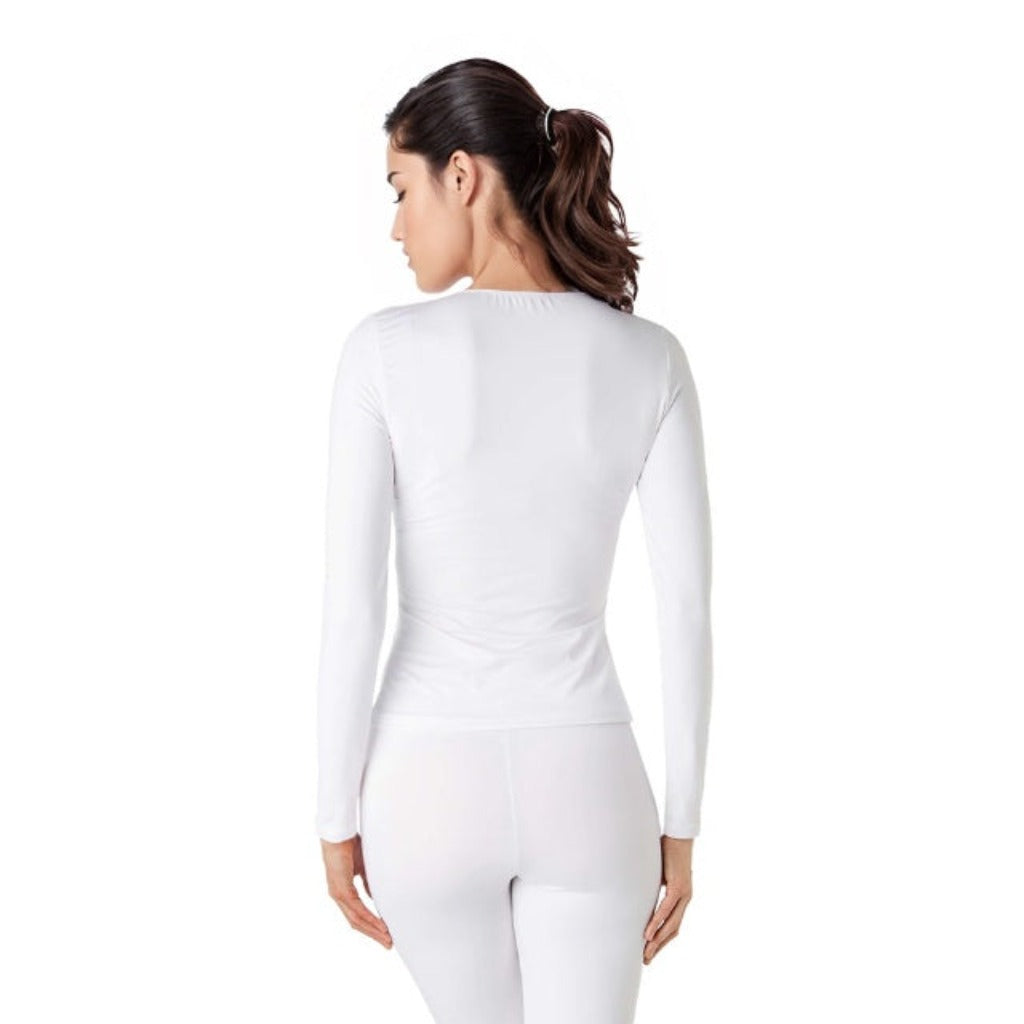 Long Sleeve Thermal Vest White