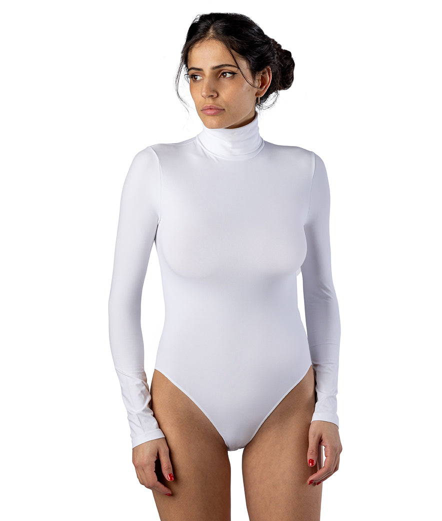 Ivory Turtleneck Lace Bodysuit