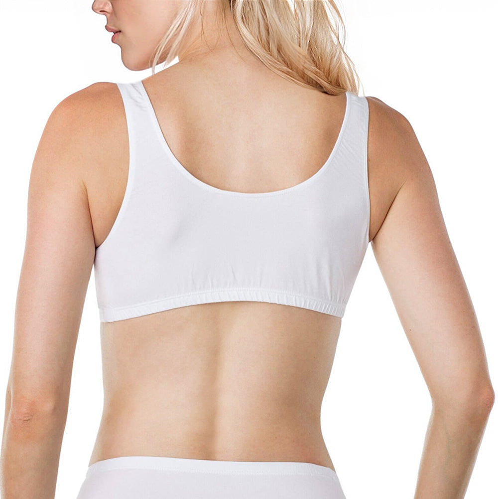 Woman's Soft Cotton Crossover Bra - Elita Intimates