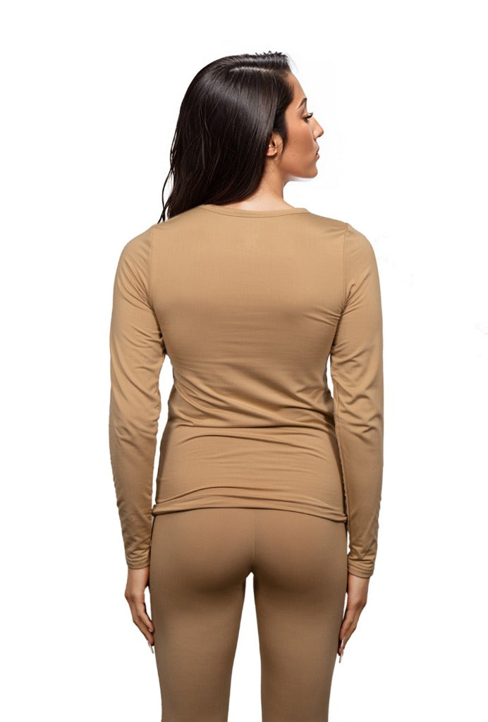 FARUTA Warm Top， Women's Fall wear Long pants thermal underwear thin bottom  shirt Body shirt thermal underwear Ladies (Color : Dark blue, Size : M):  Buy Online at Best Price in UAE 