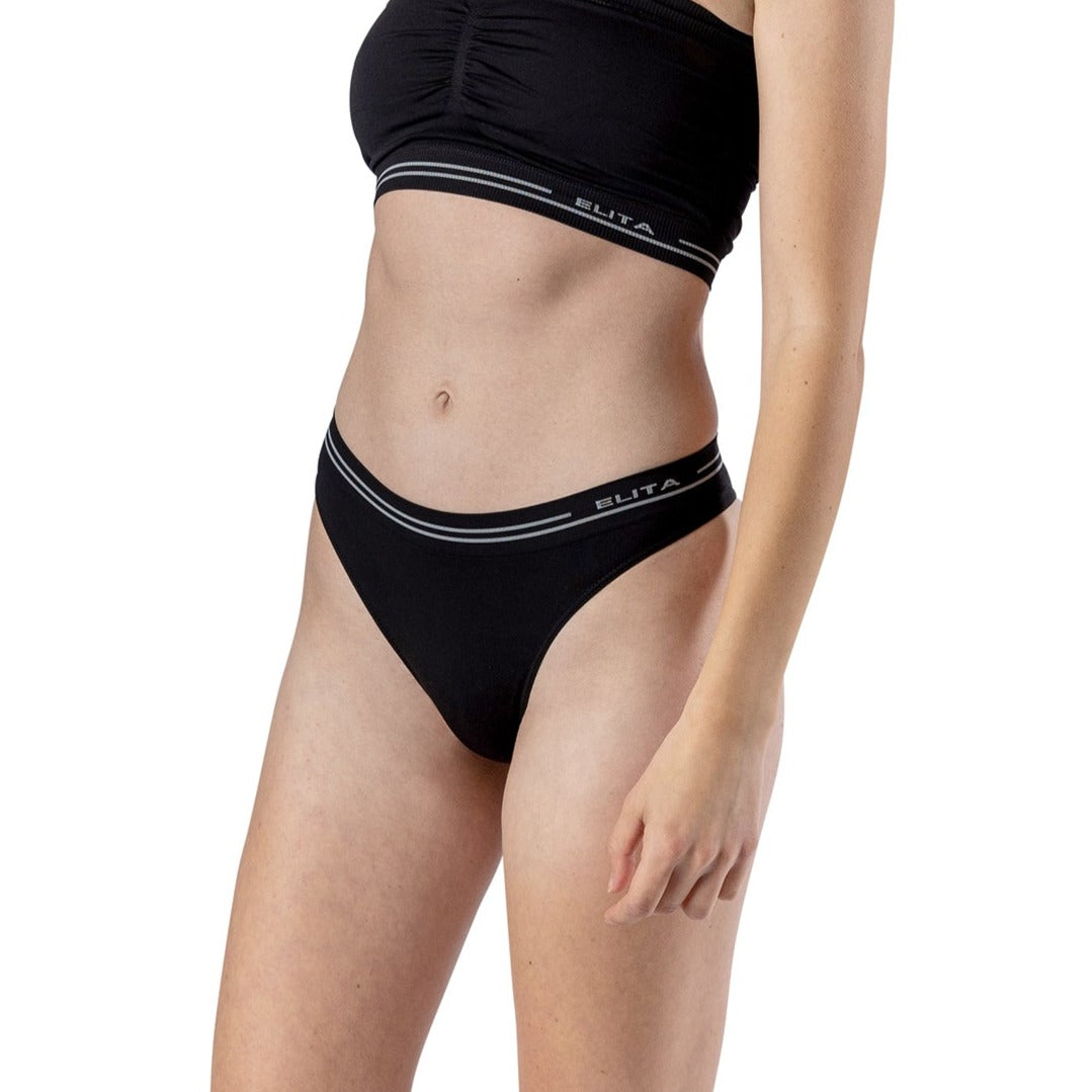Women's Soft Spandex String Bikini Signature Pattern Underwear